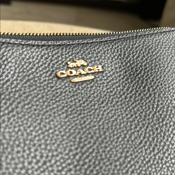 Coach Black Pebbled Leather Wristlet - Picture 4 of 10